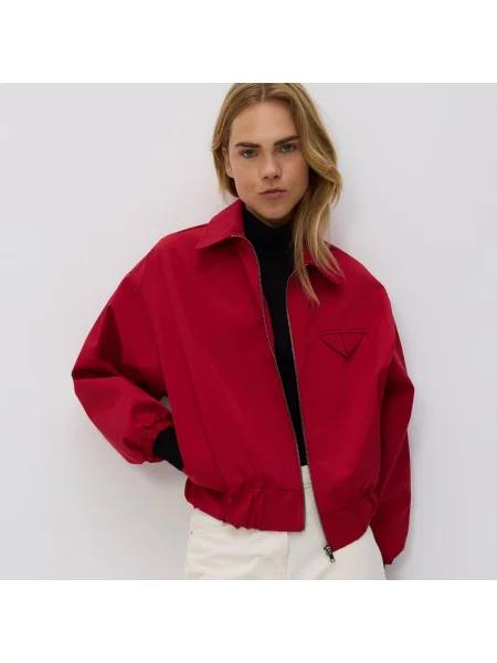 Reserved Bomber bunda s límcem červená