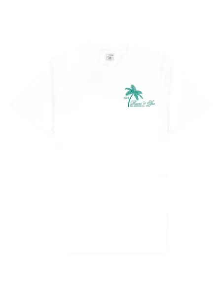 Tricou Sporty & Rich cu imagine alb