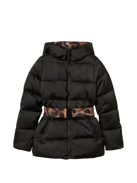 Cu centură reversibil geacă cu puf Twinset negru