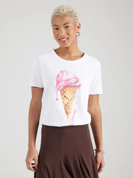 PRINCESS GOES HOLLYWOOD Majica Ice Cream rjava / roza / roza bela