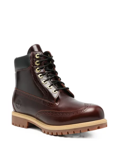 Brogues Timberland din piele roșu