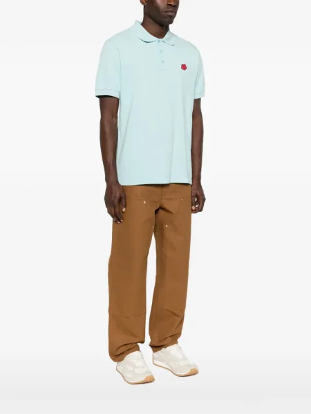 Polo Kenzo cu model floral albastru