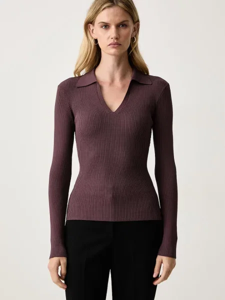 Silvian Heach pulover pentru femei cu vâscoză HERMAN violet