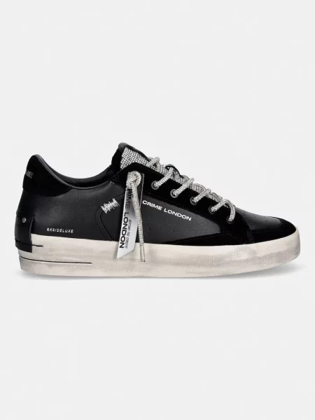 Crime London DELUXE WEDGE sneakers dámske kožené čierna