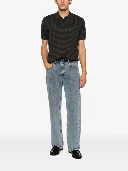 Πλεκτό μικρός polo Emporio Armani γκρι