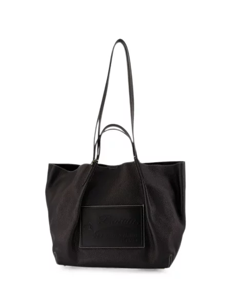 Geantă shopper Lanvin cu autograf negru