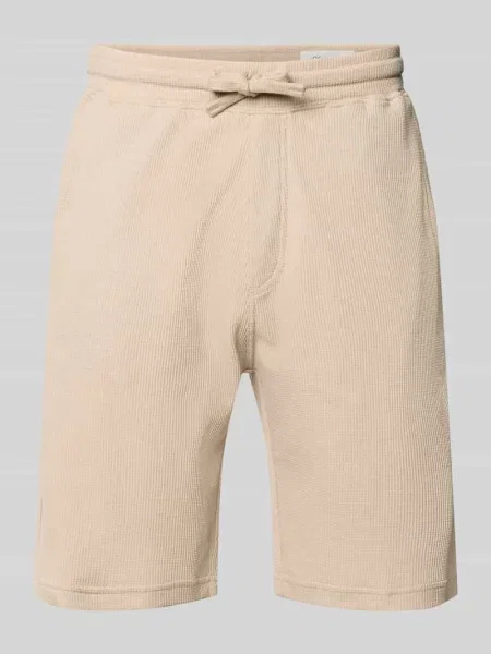 Szorty dresowe o kroju relaxed fit z mieszanka bawełny S.oliver Red Label beżowe