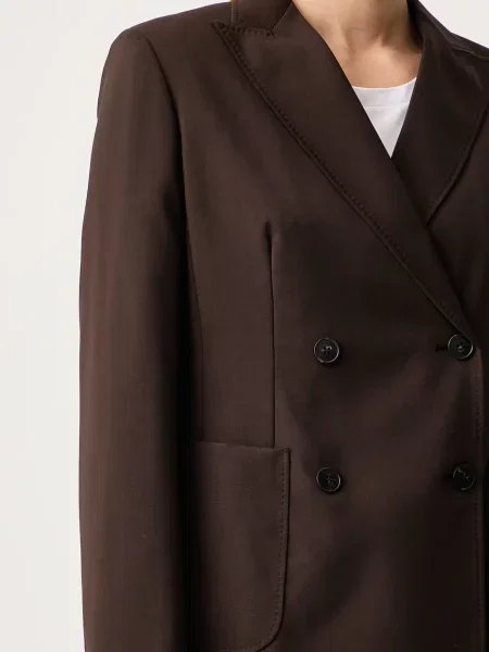 Шерстяной двубортный пиджак Weekend Max Mara