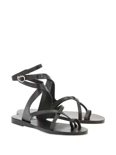Кожени сандали Ancient Greek Sandals без ток черно