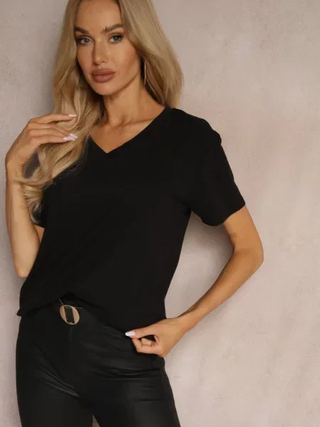 Klasyczny T-shirt z Bawełny Irithnea czarny