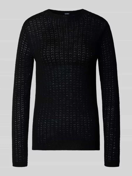 Sweter w kroju regular fit z czystej wełny model Kava' Joop! czarny