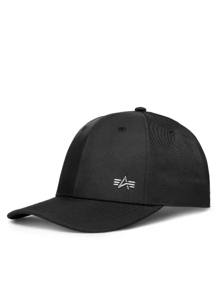 Alpha Industries Metal Label rep fekete/fémezüst baseball sapka. Méret: OS fekete