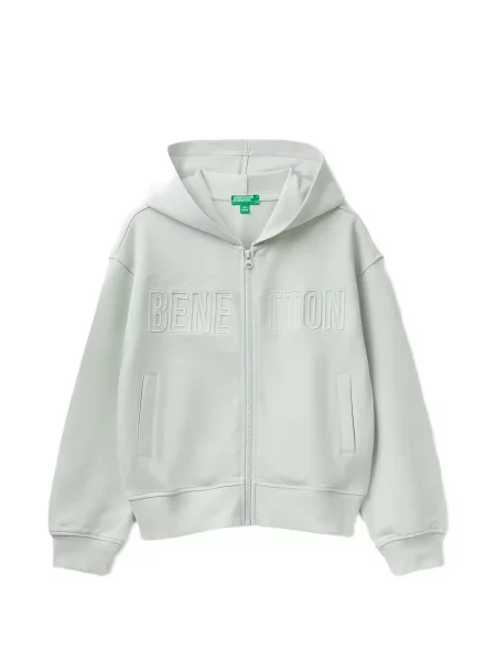 Bluza z kapturem dziecięca Benetton zielona