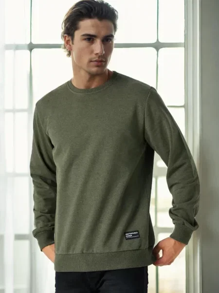 Pulover Dewberry zajemalni vrat kaki