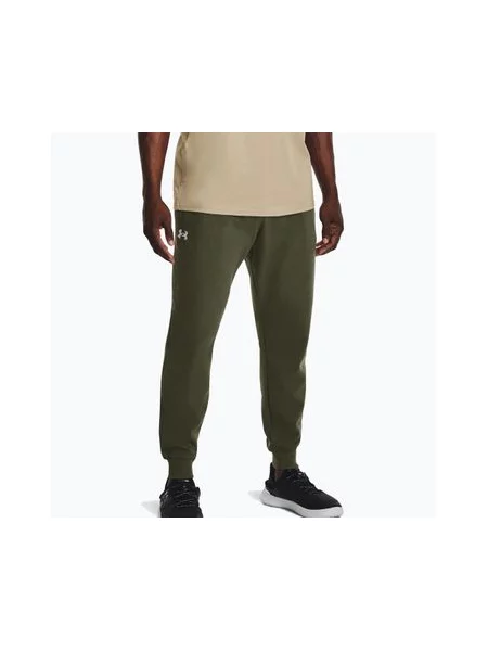 Штани тренувальні Under Armour Rival Fleece Joggers marine od green/white білі