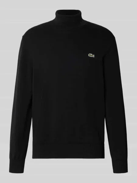 Sweter z czystej bawełny o kroju regular fit Lacoste czarny