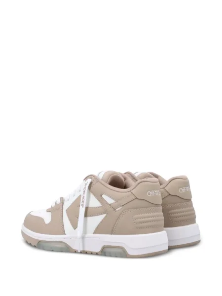 Sneakerși Off-white din piele alb