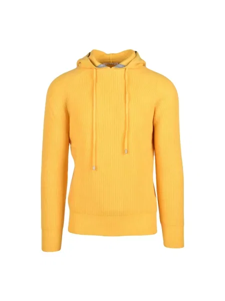 Bluza z kapturem Kangra wełniana z kapturem żółta