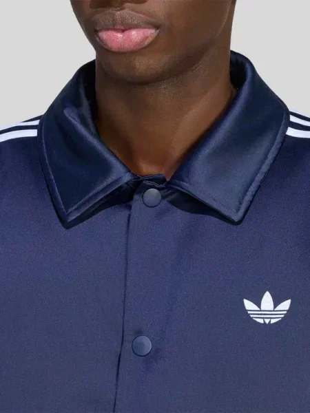 Bluza rozpinana o kroju relaxed fit z wyhaftowanym logo Adidas Originals granatowa