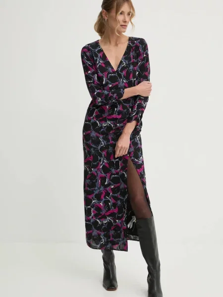 Pepe Jeans rochie AUBREY midi mulata negru
