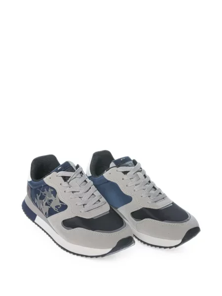 Sneakerși La Martina din piele de căprioară gri