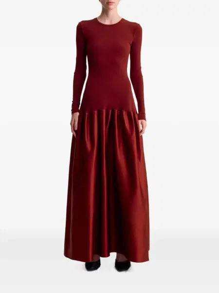 Rochie maxi Fforme evazată roșu