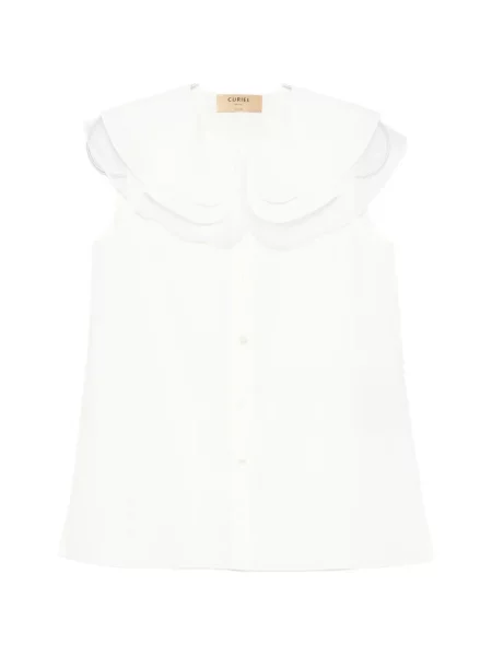 Kołnierzykowy bluzka z falbankami Curiel z falbankami