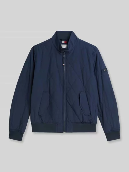 Kurtka pikowana w kroju regular fit z pakowaną kieszenią wewnętrzną Tommy Hilfiger granatowy