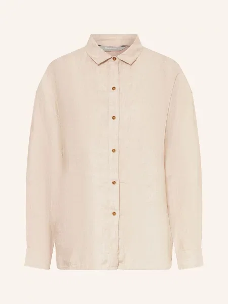 Barbour Bluzka Hampton Z Lnu beige beżowa