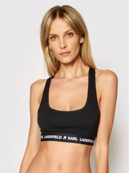 Спортен сутиен Karl Lagerfeld черно