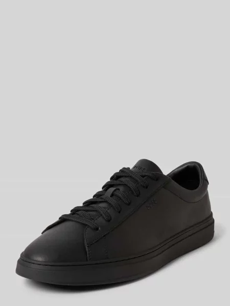 Sneakersy niskie z naturalnej skóry bydlęcej model ‘KIERAN’ Boss czarne