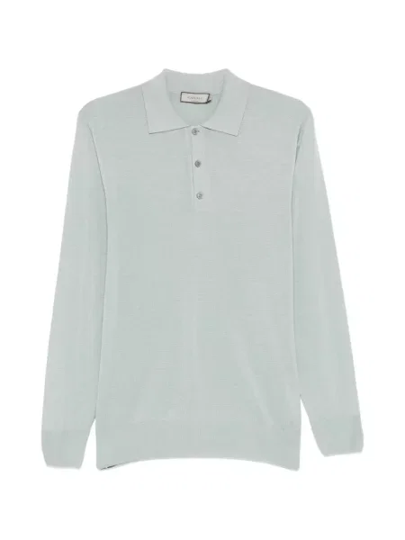 Polo Canali tricotate albastru