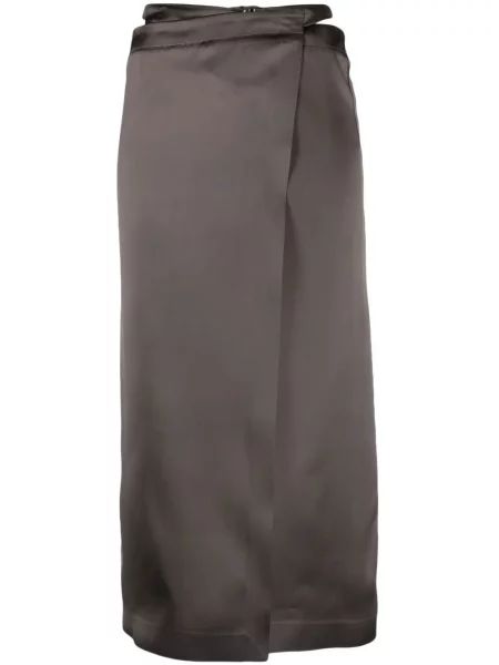 Spódnica midi Off-white z wysoką talią do kolan biała