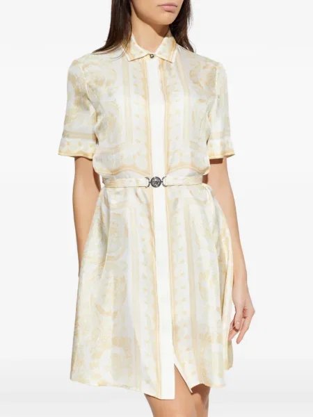 Rochie mini Versace cu imagine de costum alb