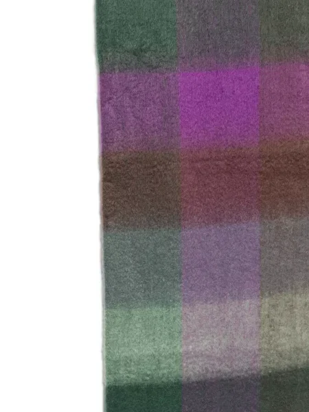 Fular Verb To Do cu franjuri în carouri violet