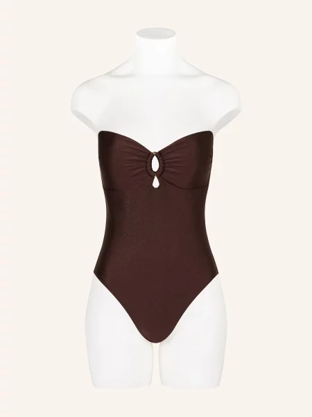 Mrs & Hugs Strój Kąpielowy Bandeau Z Wycięciami braun