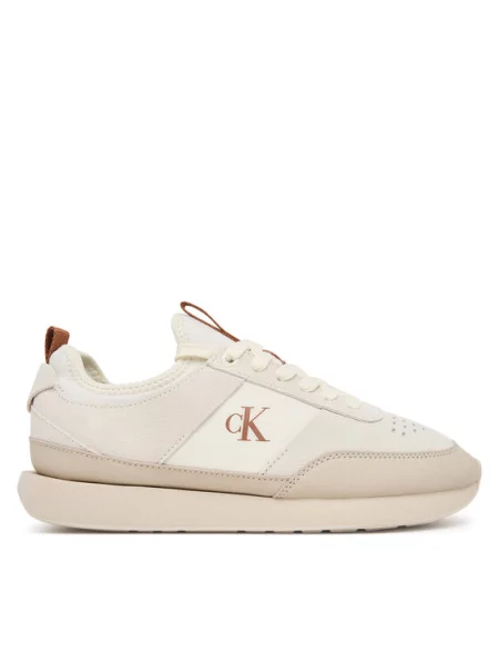 Calvin Klein Laisvalaikio batai Retro Runner Sock Laceup Neo Mix Kreminė