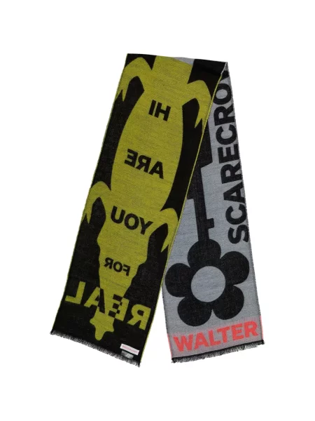 Fular Walter Van Beirendonck din jacard negru