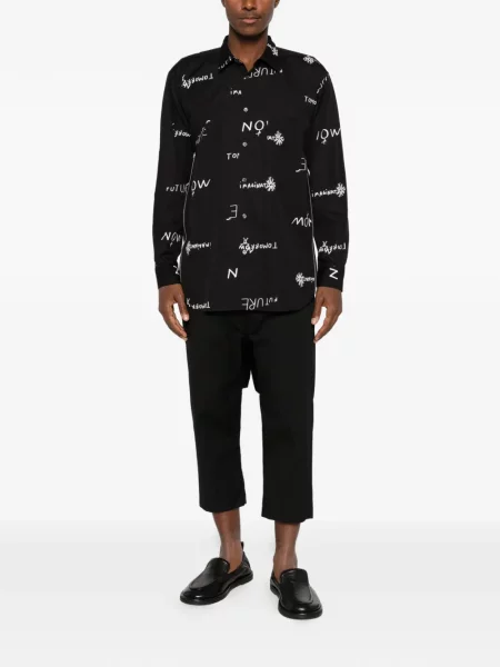 Риза Comme Des Garçons Shirt с принт черно