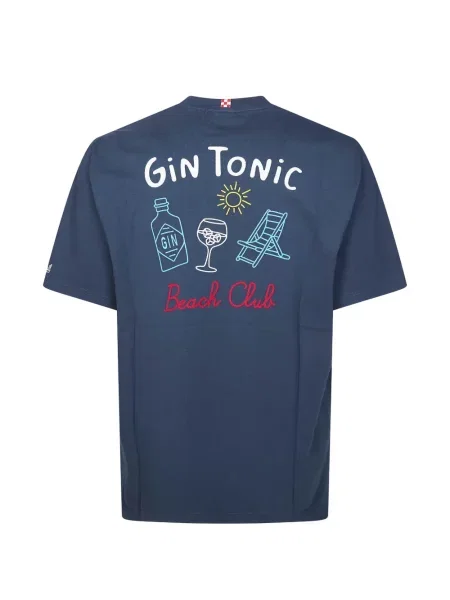 Tricou Mc2 Saint Barth cu broderie albastru