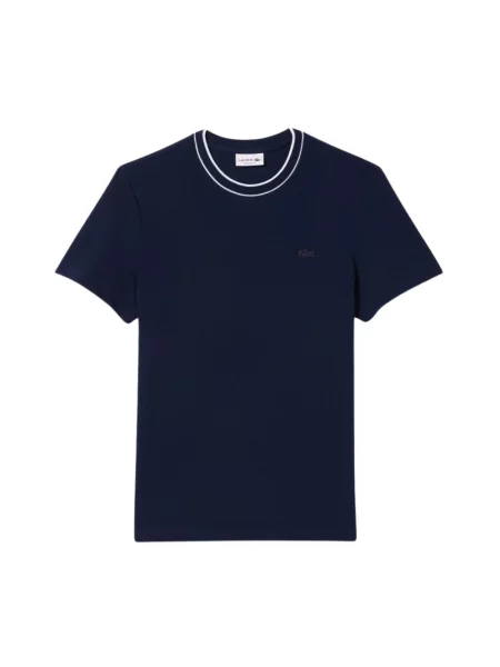 T-shirt o kroju regular fit z mieszanki bawełny Lacoste niebieska