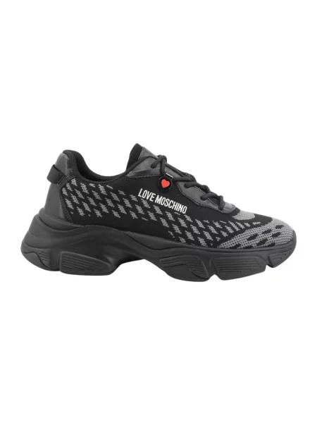 Sneakersy Love Moschino skórzane czarne