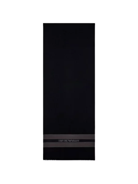 Fular Emporio Armani cu imagine negru