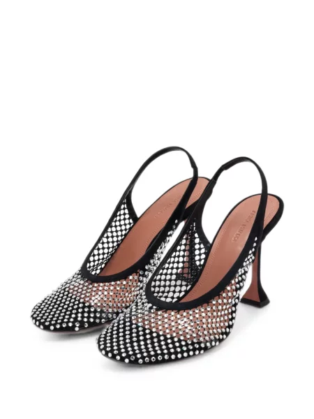 Pantofi cu toc Amina Muaddi slingback negru