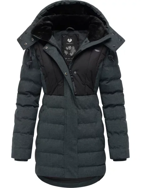 Ragwear Zimná parka Ashanta tmavosivá čierna