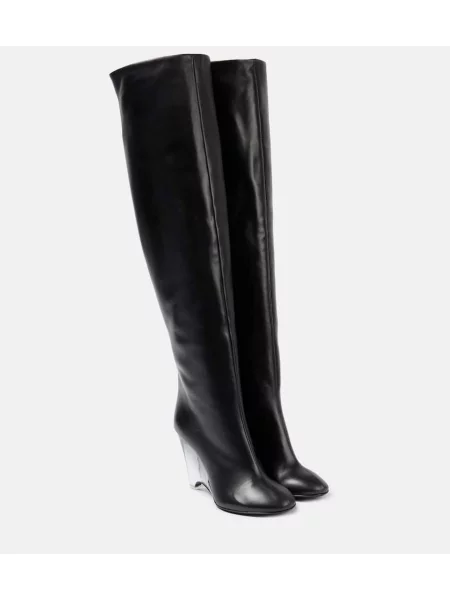 Cizme Alaïa din piele negru