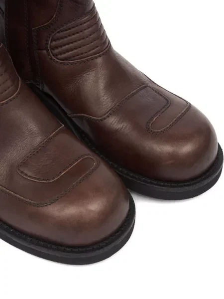 Botine Mm6 Maison Margiela din piele maro