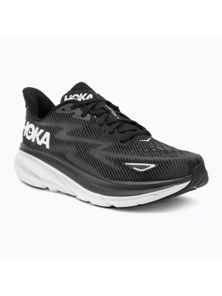 Мъжки обувки за бягане HOKA Clifton 9 Wide black/white бяло