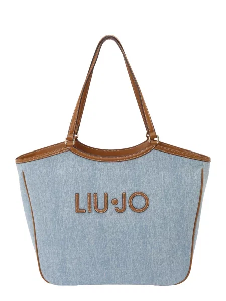 Liu Jo Nakupovalna torba moder denim rjava