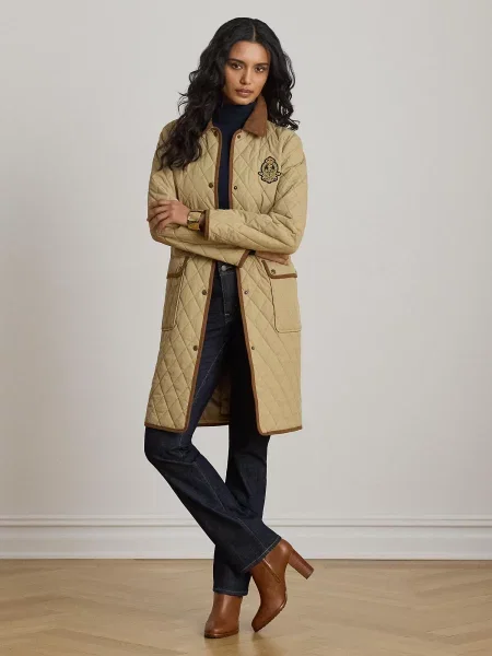 Lauren Ralph Lauren Prechodný kabát / námornícka modrá / hnedá béžová